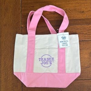 Trader Joe’s Mini Pastel Canvas Tote Bag